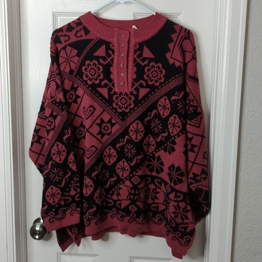 Stefano International vintage maximalism oversized sweater Totally rad 80s